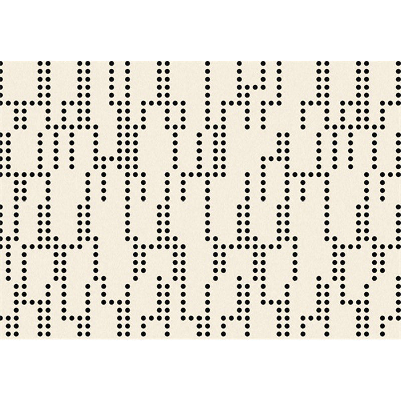 Unique dotted line pattern rug Beige Modern rug Polyester Washable Non-slip backing Rug for the living room | Bowlift