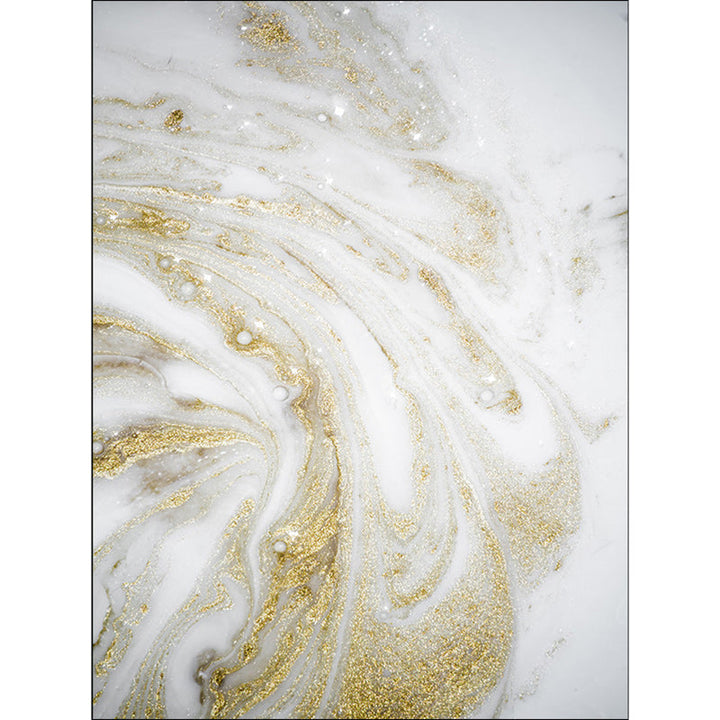 Modern watercolor pattern rug gold and white polyester rug washable non-slip backing rug for the bedroom | Bowlift