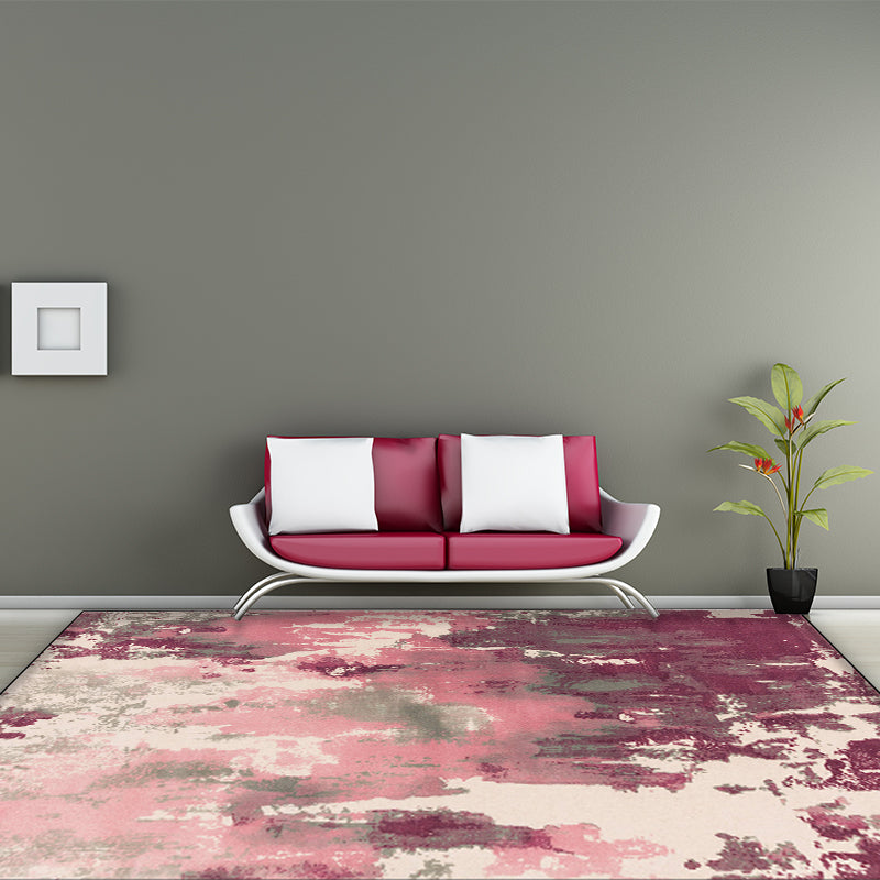 Simply Modern Rug Multicolor Abstract Oil Painting Print Area Rug Polyester Washable Rug for Living Room | Bowlift