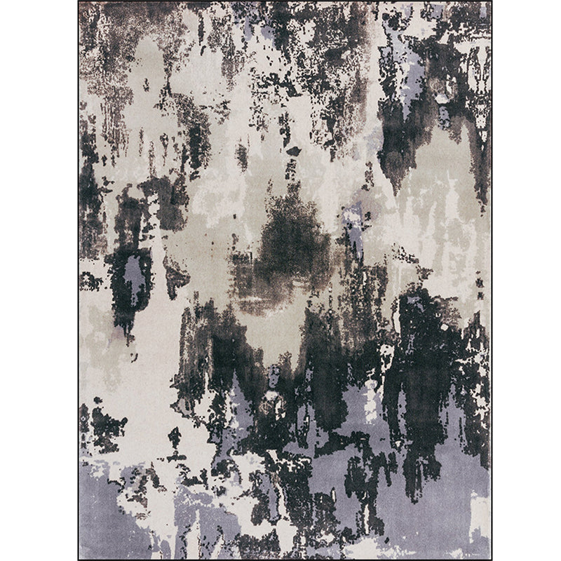 Simply Modern Rug Multicolor Abstract Oil Painting Print Area Rug Polyester Washable Rug for Living Room | Bowlift