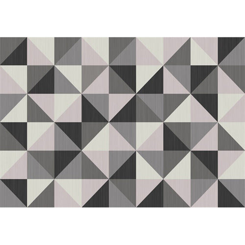 Simple Checked Pattern Rug Gray Polyester Rug Machine Washable Non-Slip Back Rug for Bedroom | Bowlift