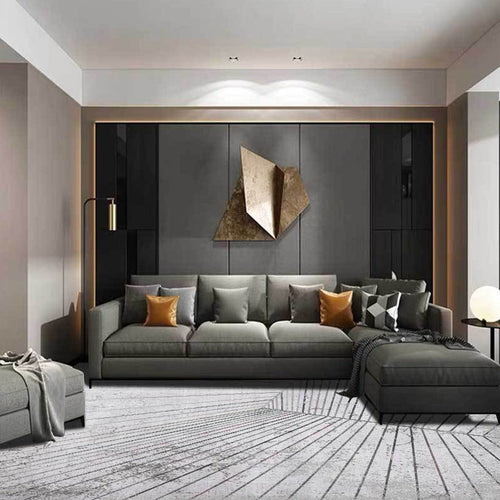 Casual striped rug Gray Polyester rug Machine washable Non-slip backing Rug for bedroom | Bowlift