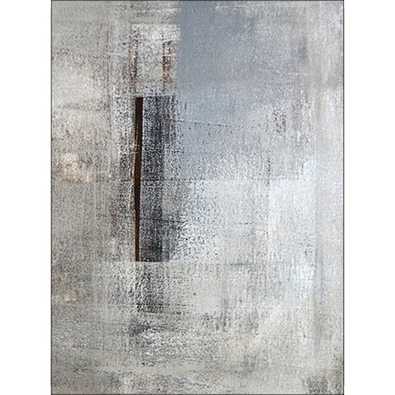 Gray and khaki contemporary rug polyester abstract rug washable non-slip back rug for the living room | Bowlift