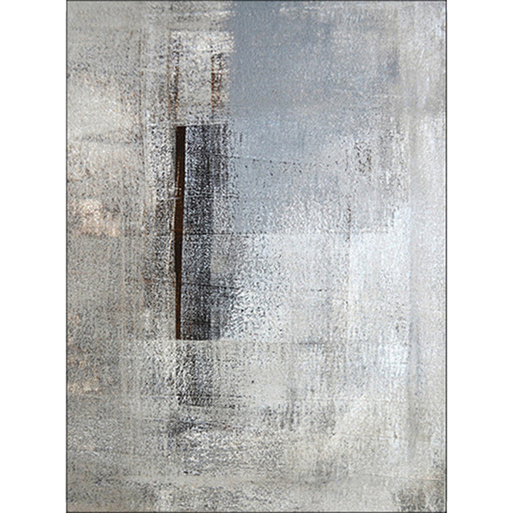 Gray and khaki contemporary rug polyester abstract rug washable non-slip back rug for the living room | Bowlift