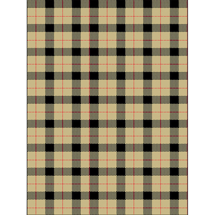 Modern living room carpet in yellow checked dotted line print carpet polyester non-slip backing washable carpet | Bowlift