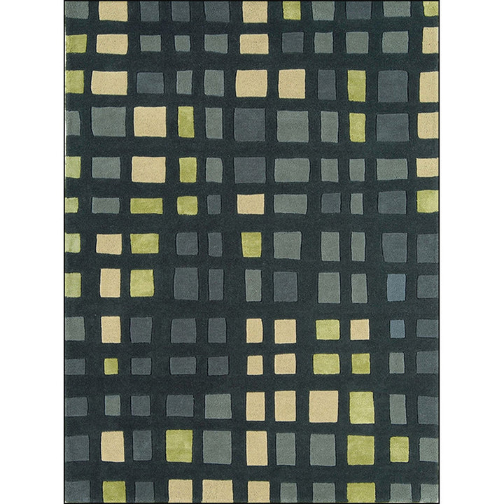 BowLift | Simple novelty carpet in green checkered pattern Carpet Polyester Non-slip Stain-resistant rug for home decoration
