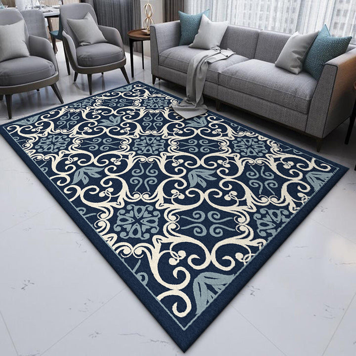 BowLift | Moroccan Living Room Rug Multi-colored Pattern Printed Rug Polyester Pet-friendly Stain-resistant Area Rug