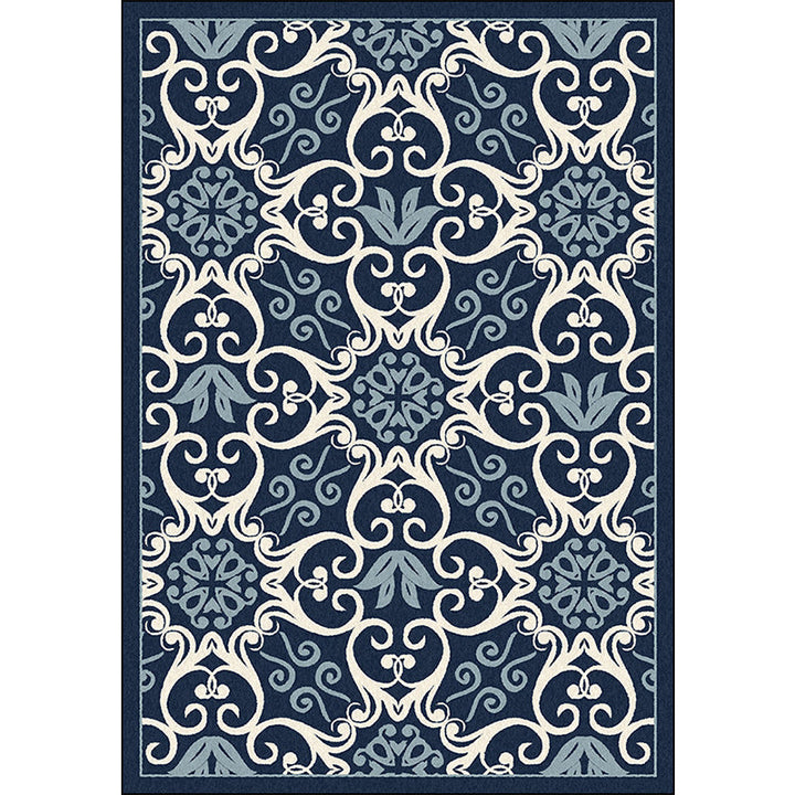 BowLift | Moroccan Living Room Rug Multi-colored Pattern Printed Rug Polyester Pet-friendly Stain-resistant Area Rug