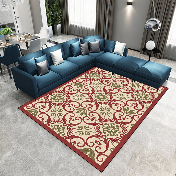 Moroccan Living Room Rug Multicolor Design Printed Carpet Polyester Pet Friendly Stain Resistant Carpet | Bowlift