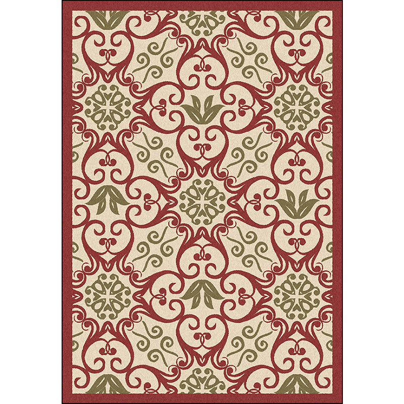 Moroccan Living Room Rug Multicolor Design Printed Carpet Polyester Pet Friendly Stain Resistant Carpet | Bowlift