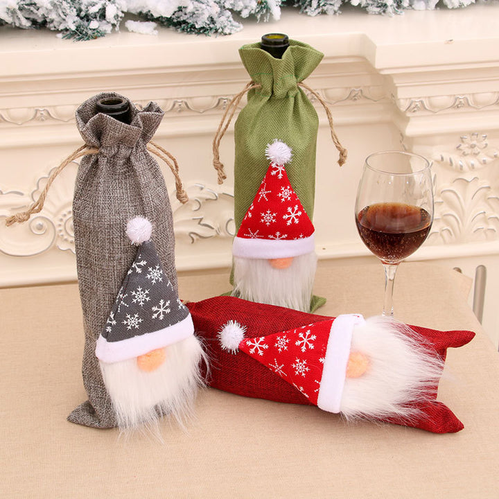 Decorative Holiday Wine Bottle Cover Bowlift