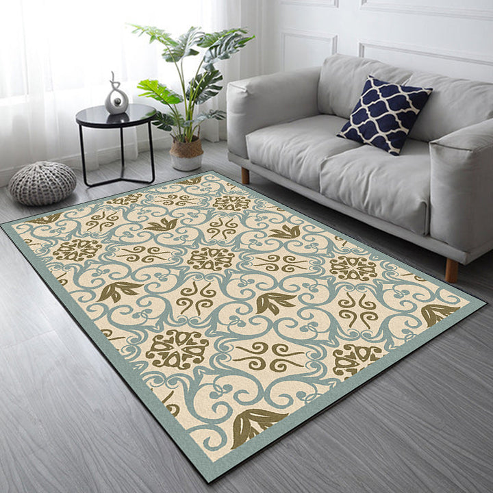 BowLift | Moroccan Living Room Rug Multi-colored Pattern Printed Rug Polyester Pet-friendly Stain-resistant Area Rug
