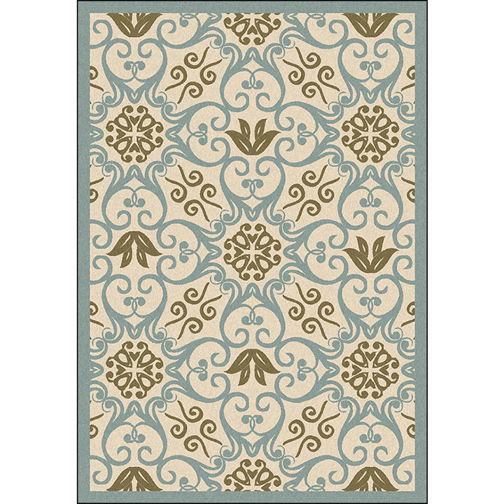 BowLift | Moroccan Living Room Rug Multi-colored Pattern Printed Rug Polyester Pet-friendly Stain-resistant Area Rug