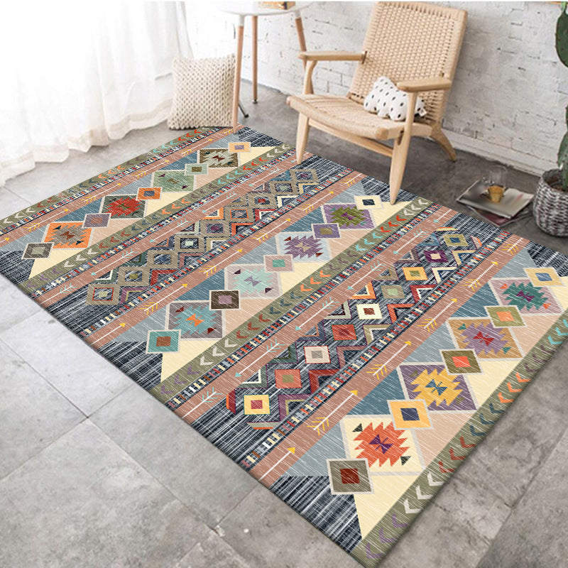 BowLift | American Southwestern rug Colorful tribal diamond arrow pattern rug polyester non-slip rug for home decoration