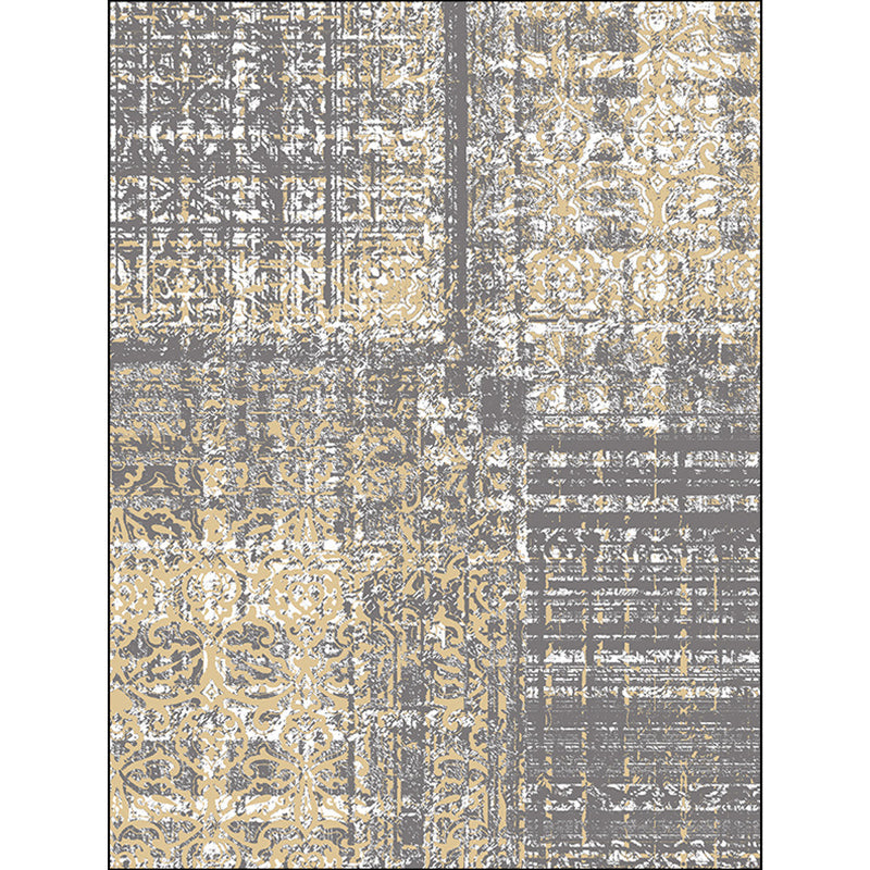 BowLift | Funky Abstract Carpet Gray Industrial Carpet Polyester Washable Non-Slip Underlay Carpet for Living Room