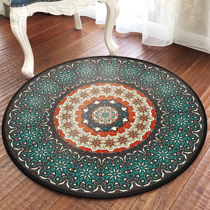 BowLift | Oriental Moroccan rug in blue floral pattern rug polyester pet-friendly rug for home decor