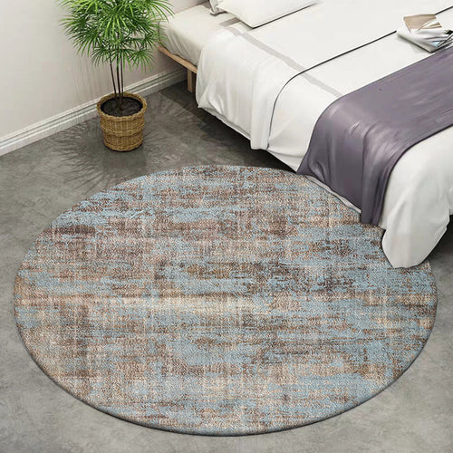 Modern living room carpet in brown abstract painting print carpet polyester non-slip machine washable carpet | Bowlift