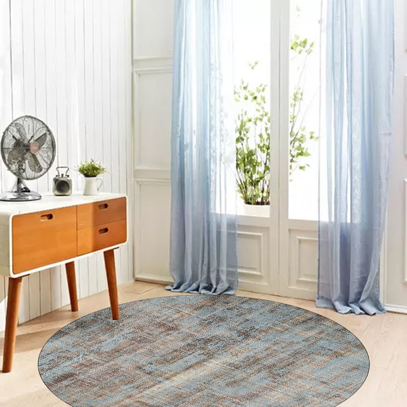 Modern living room carpet in brown abstract painting print carpet polyester non-slip machine washable carpet | Bowlift