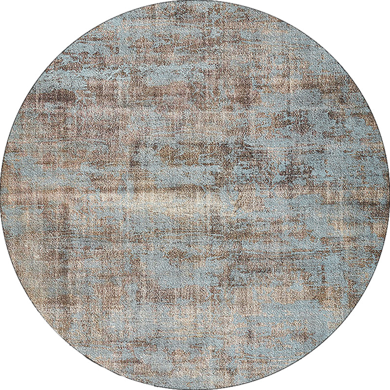 Modern living room carpet in brown abstract painting print carpet polyester non-slip machine washable carpet | Bowlift