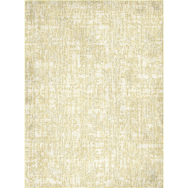 BowLift | Simple abstract rug Yellow Polyester rug Machine washable Non-slip back Rug for bedroom