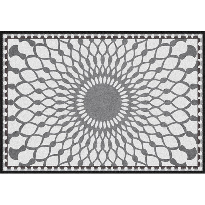 BowLift | Gripe Bedroom Carpet Moroccan Geometric Mesh Pattern Area Rug Polyester Non-Slip Back Carpet