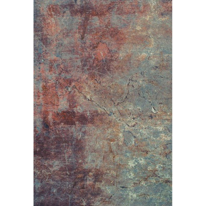 Modern Living Room Rug Colorful Abstract Rust Print Rug Polyester Washable Pet-Friendly Area Rug | Bowlift