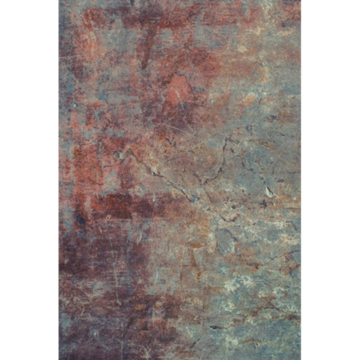 Modern Living Room Rug Colorful Abstract Rust Print Rug Polyester Washable Pet-Friendly Area Rug | Bowlift