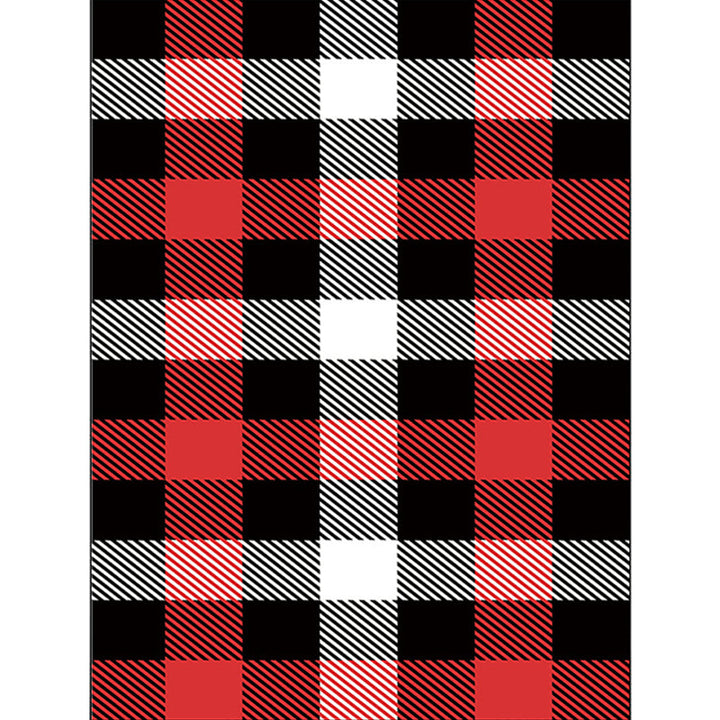Black Bedroom Rug Modern Checkered Pattern Area Rug Polyester Non-Slip Machine Washable Rug | Bowlift
