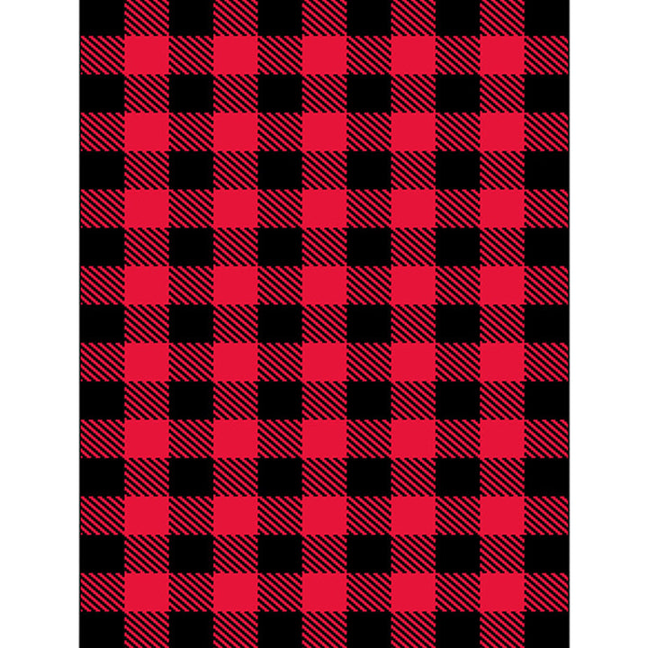 Casual modern rug in red checkered stripe pattern Rug polyester pet-friendly non-slip rug for home decor | Bowlift