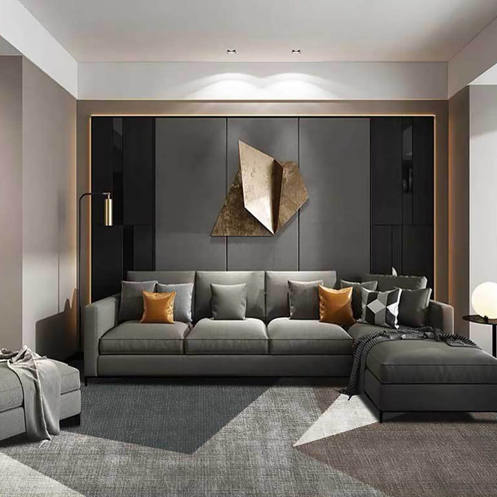 Brown modern rug polyester color block rug washable non-slip backing rug for the living room | Bowlift