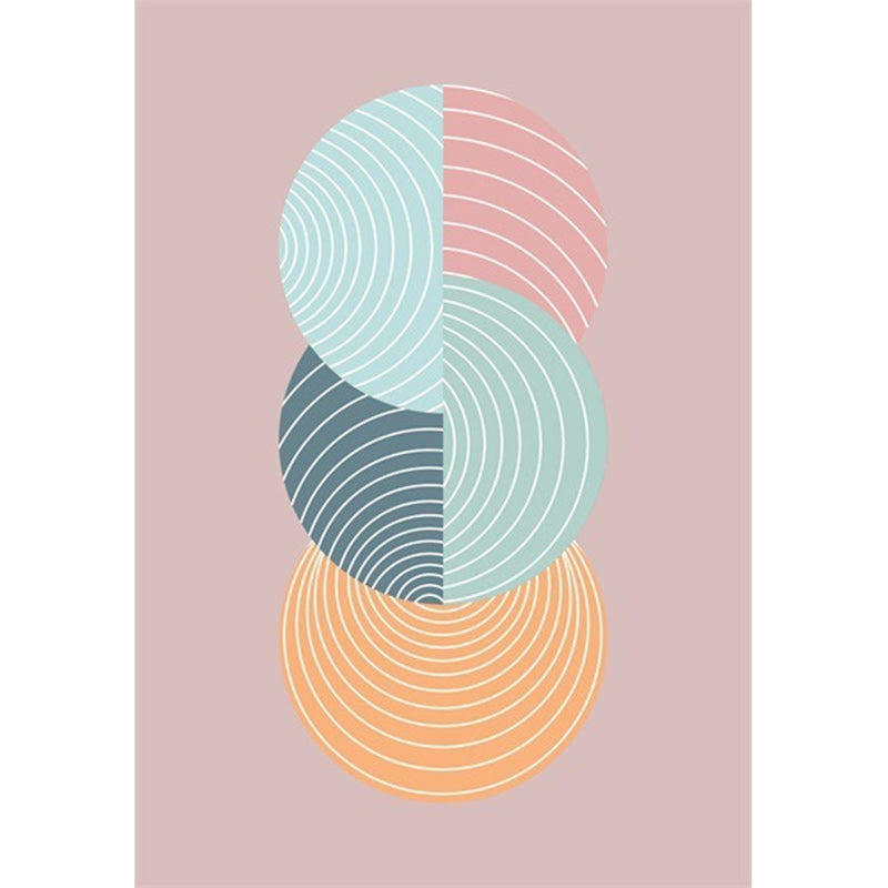 New Arrival Swirl Lines Pattern Rug Pink and Green Simple Rug Polyester Washable Non-Slip Backing Rug for Bedroom | Bowlift