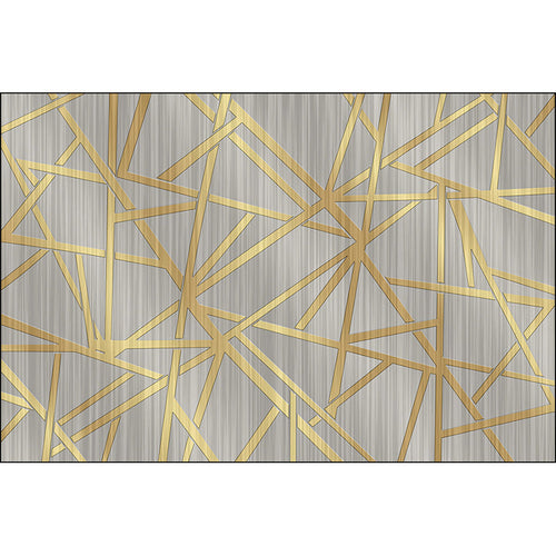 BowLift | Modern Novelty Carpet in Gray Geometric Lines Pattern Carpet Polyester Washable Non-slip Area Rug for Home Decoration