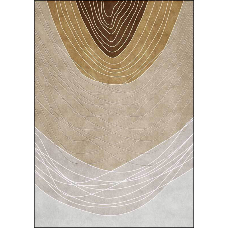 BowLift | Novelty Living Room Rug Multicolor Color Block Wood Grain Print Rug Polyester Washable Pet-Friendly Rug