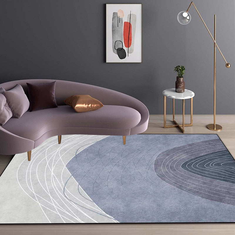 BowLift | Novelty Living Room Rug Multicolor Color Block Wood Grain Print Rug Polyester Washable Pet-Friendly Rug