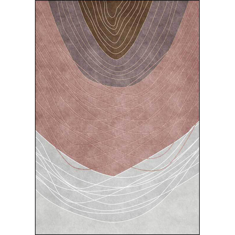 BowLift | Novelty Living Room Rug Multicolor Color Block Wood Grain Print Rug Polyester Washable Pet-Friendly Rug