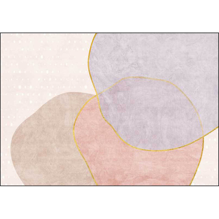 BowLift | Novelty Living Room Rug in Pink Colorblock Print Rug Polyester Non-slip Washable Area Rug