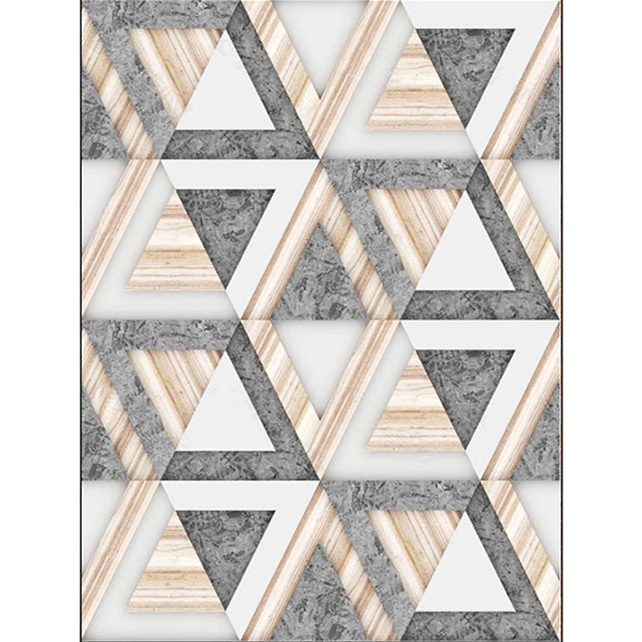 Modern Living Room Rug Multicolored Geometric Marble Print Rug Polyester Non-Slip Back Rug | Bowlift