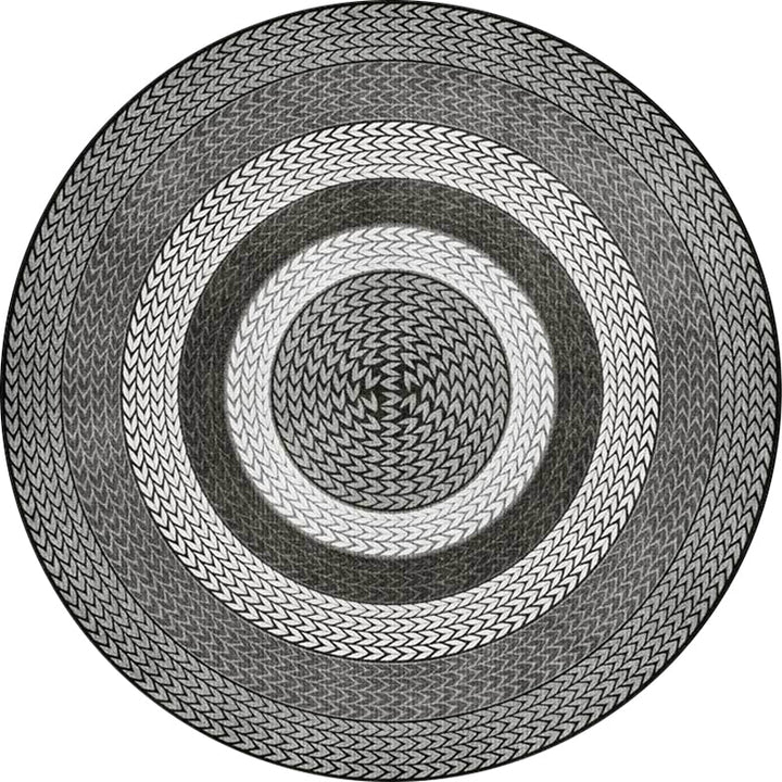 BowLift | Rustic Concentric Circles Pattern Carpet Yellow and Green Polyester Carpet Machine Washable Non-Slip Carpet for Living Room