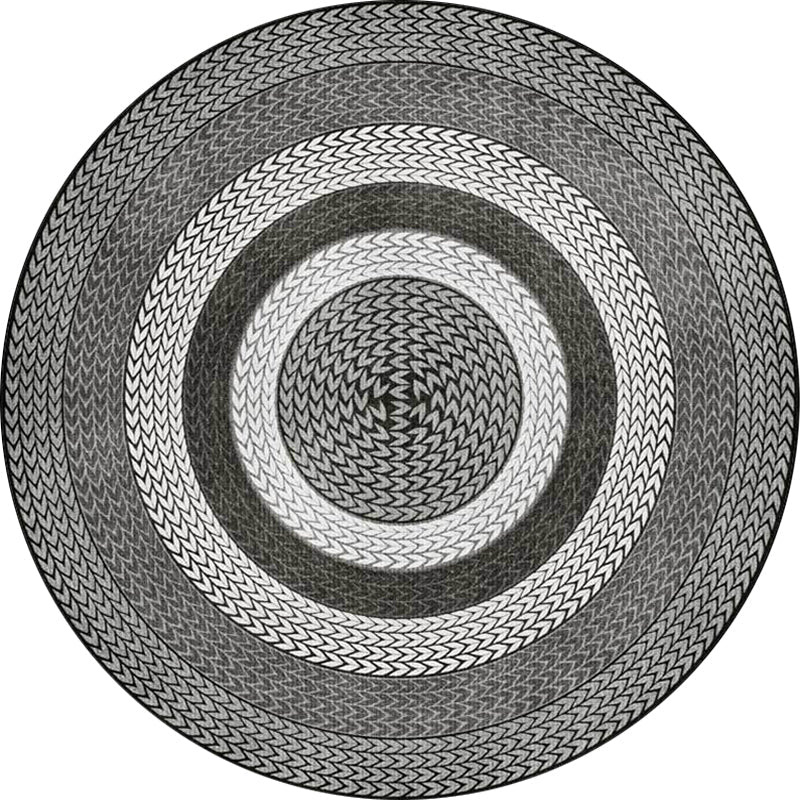 BowLift | Rustic Concentric Circles Pattern Carpet Yellow and Green Polyester Carpet Machine Washable Non-Slip Carpet for Living Room