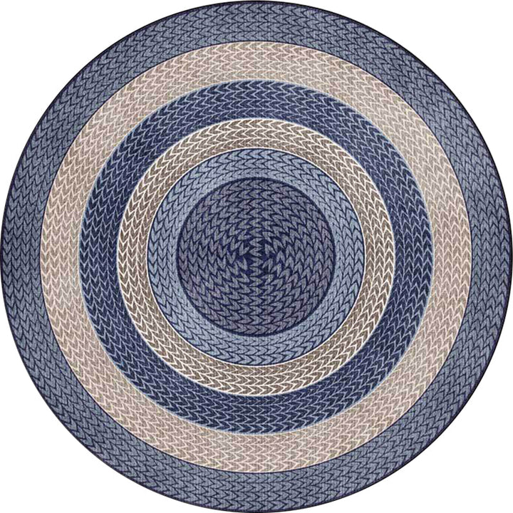 BowLift | Rustic Concentric Circles Pattern Carpet Yellow and Green Polyester Carpet Machine Washable Non-Slip Carpet for Living Room