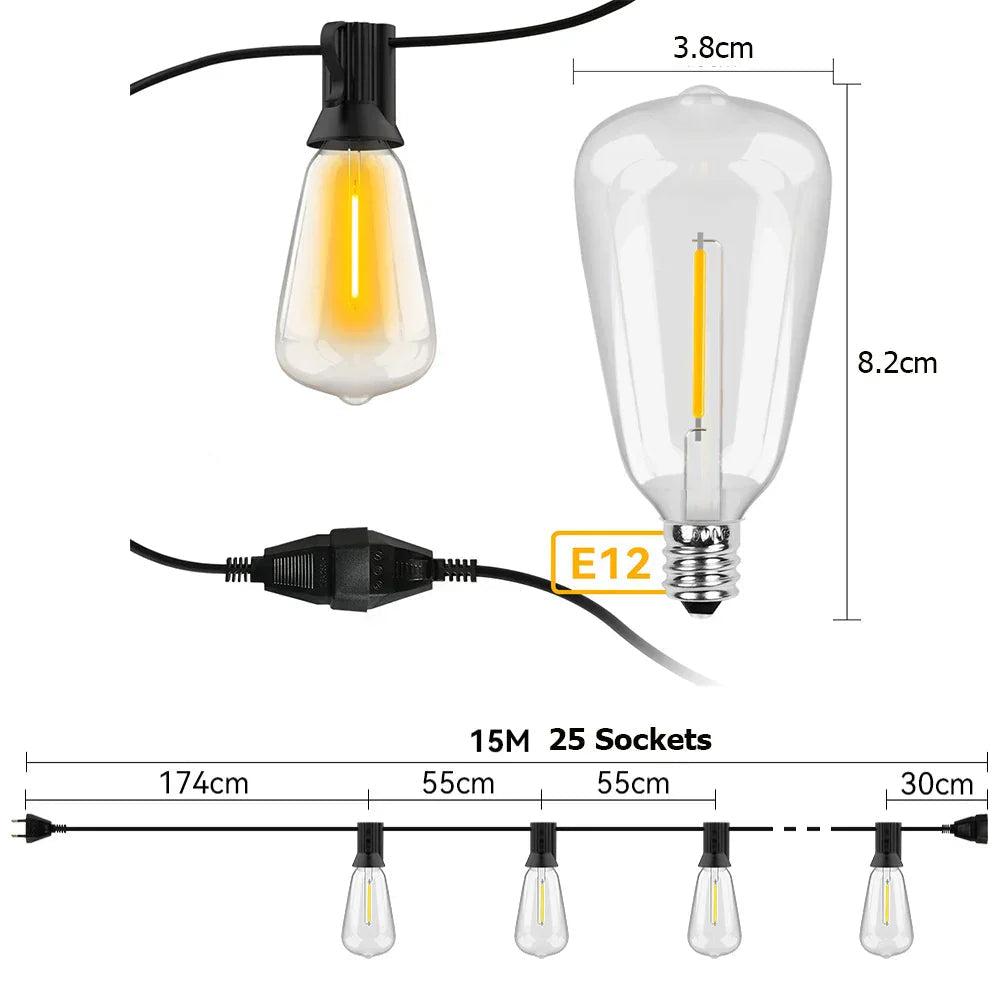 BowLift | Weatherproof LED string lights