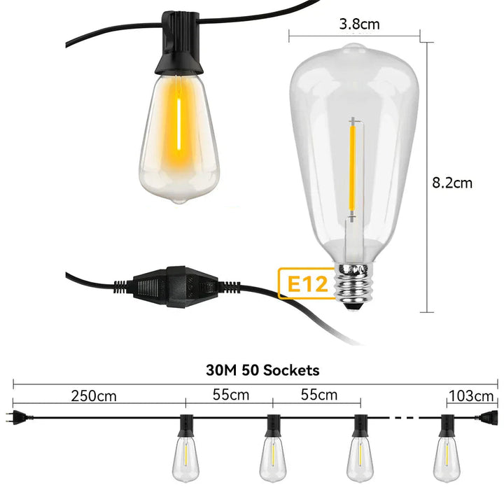 BowLift | Weatherproof LED string lights