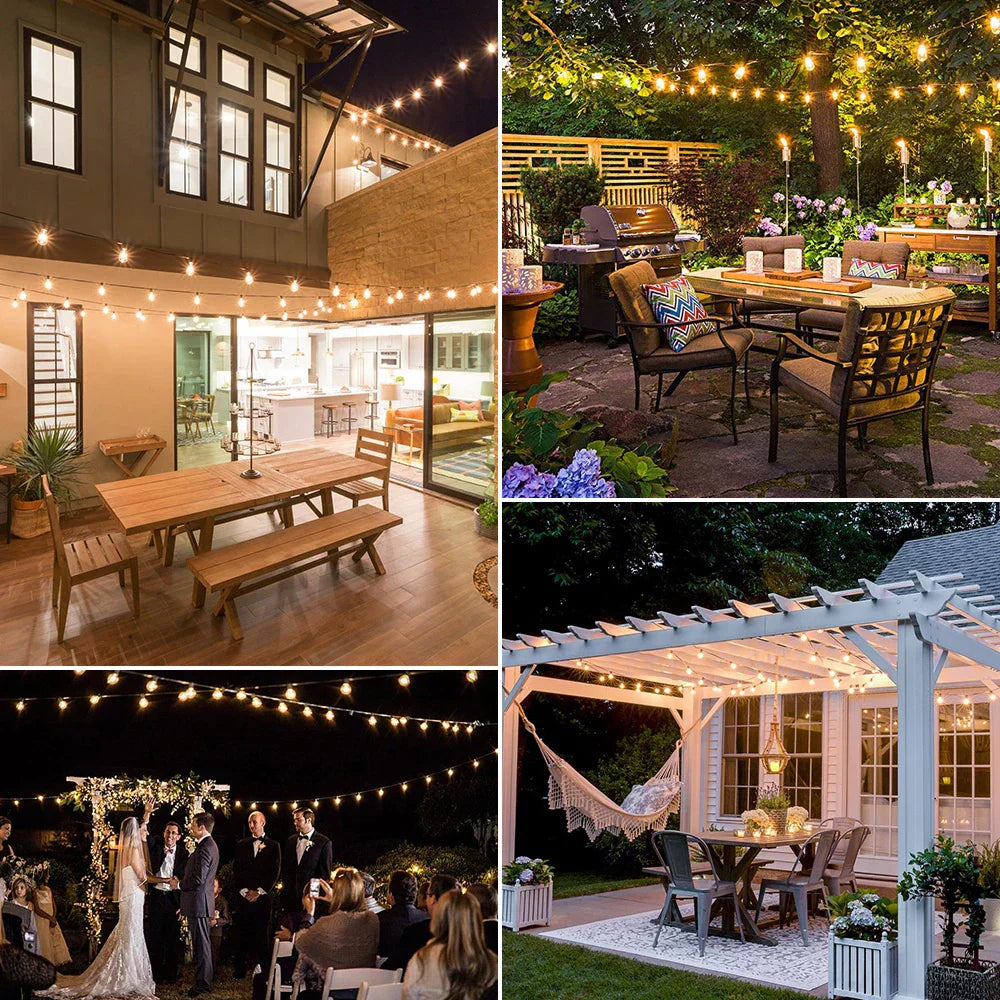 BowLift | Weatherproof Outdoor LED String Lights – Garden, Patio & Festive Lighting