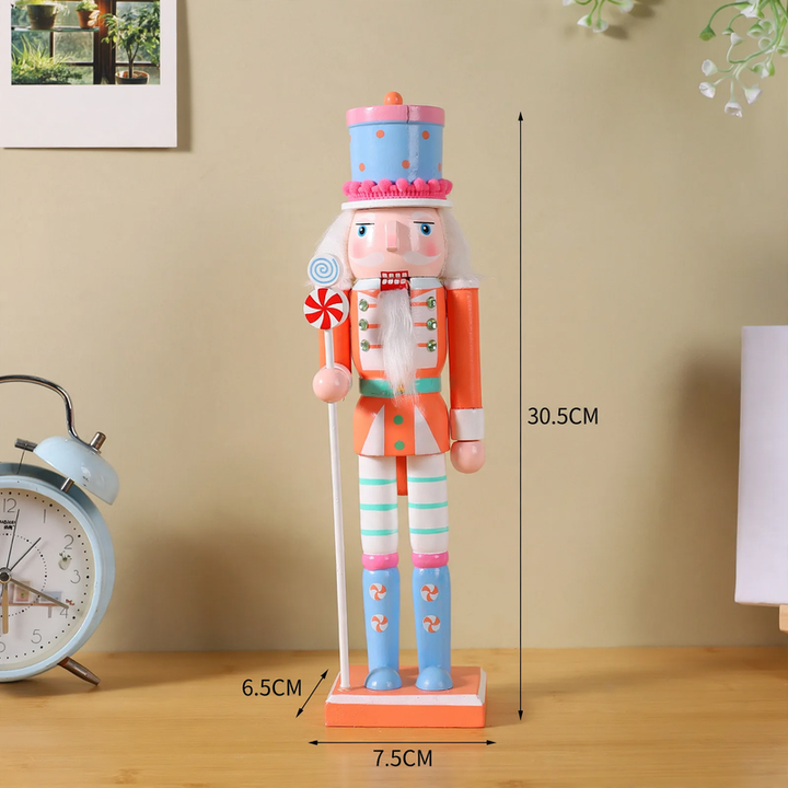 Nutcracker figure made of pine wood, European style