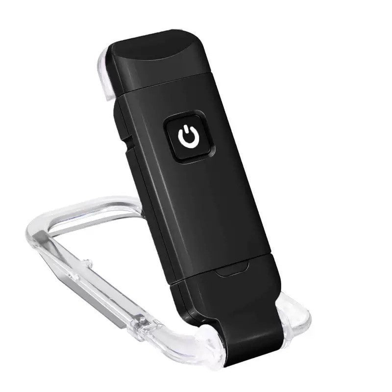 Portable LED clip light, USB rechargeable, foldable