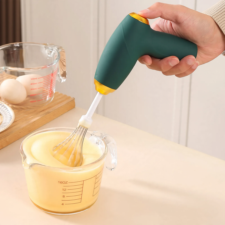 Electric milk frother, rechargeable