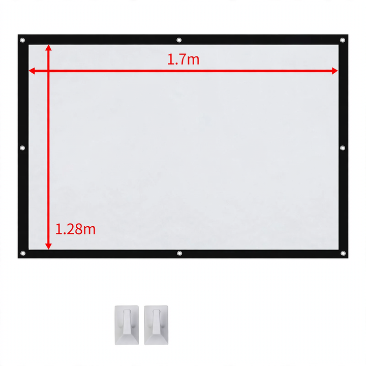 Projection screen, canvas made of sailcloth