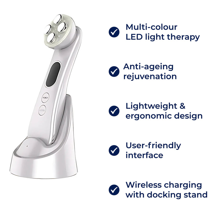 GlowBeam | LED Facial Wand – Anti-Ageing Light Therapy – Lightweight Design – Home Skincare for All Skin Types Bowlift
