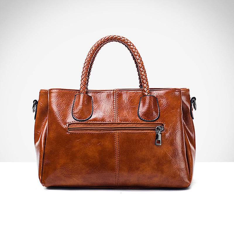 BowLift | New handbags made of oil wax leather Boston, large tote bag made of soft leather