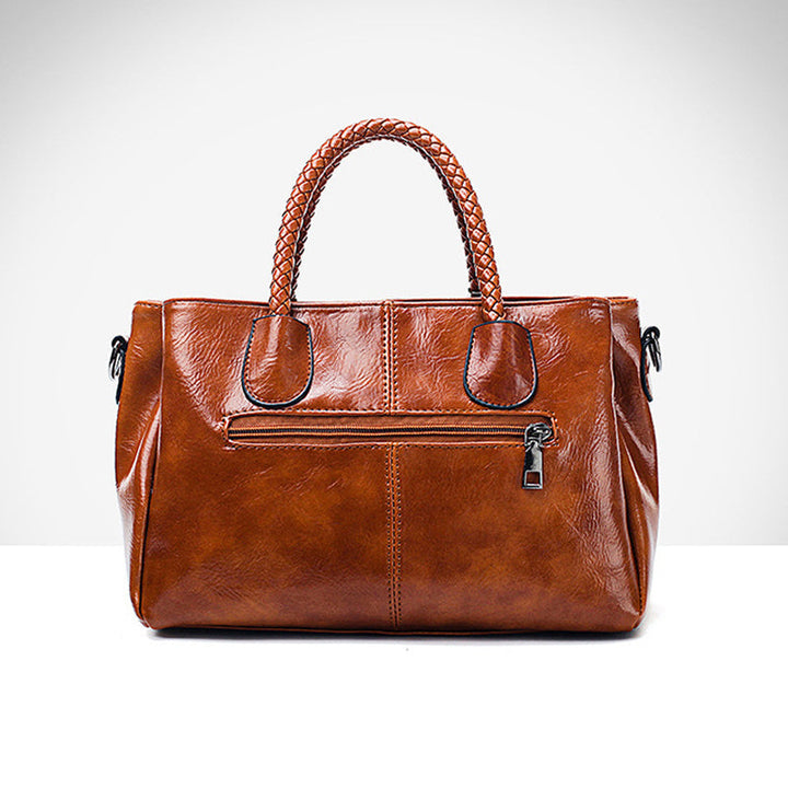 BowLift | New handbags made of oil wax leather Boston, large tote bag made of soft leather